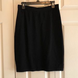 St. John black knit pencil skirt